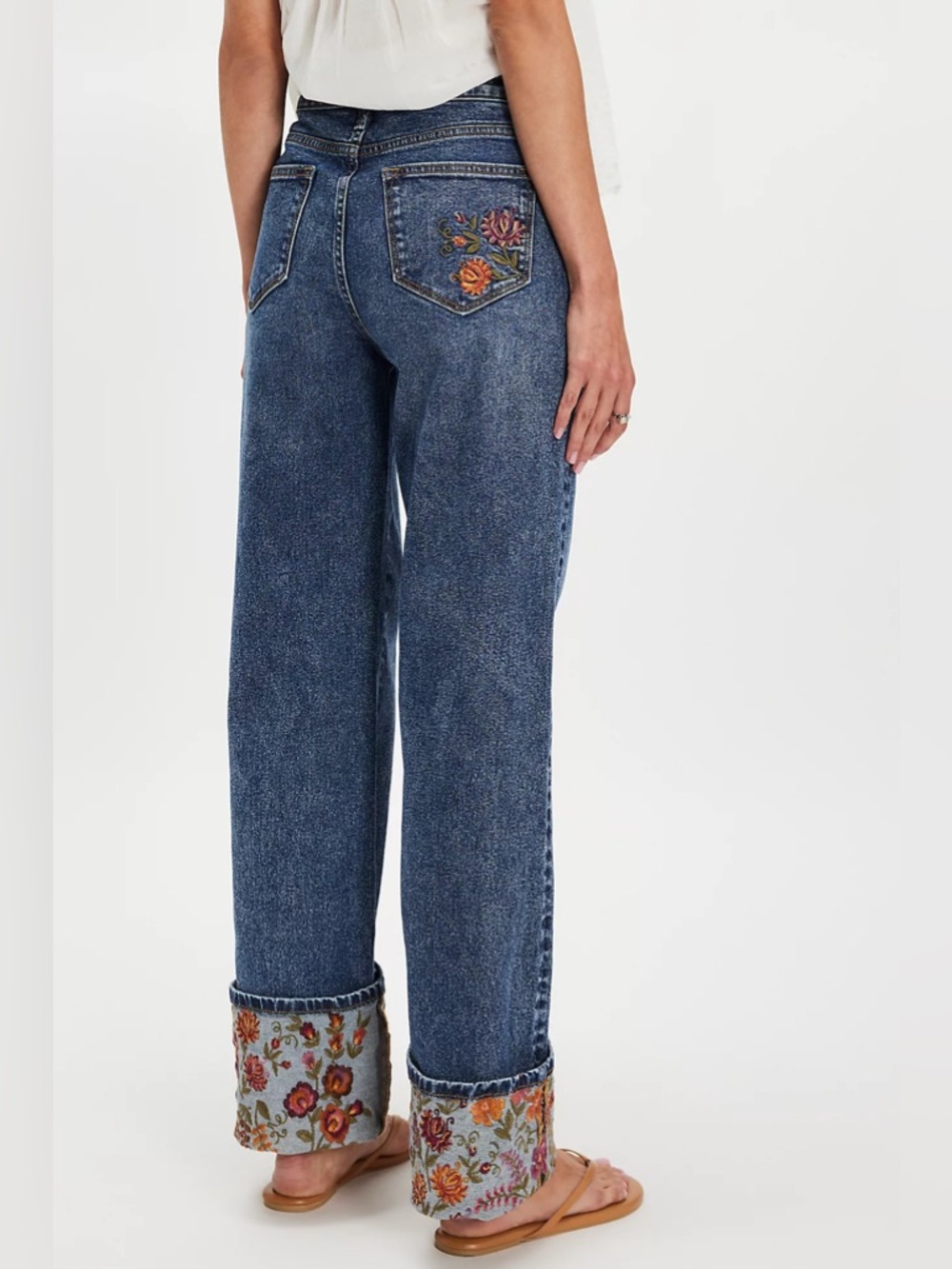 Free people Driftwood Charlee Cuffed Jeans Oshibana - Picture 2 of 9